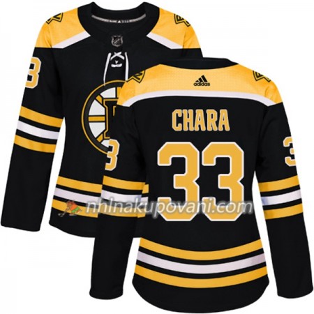 Boston Bruins Dresy Zdeno Chara 33 Adidas 2017-2018 Černá Authentic - Dámské